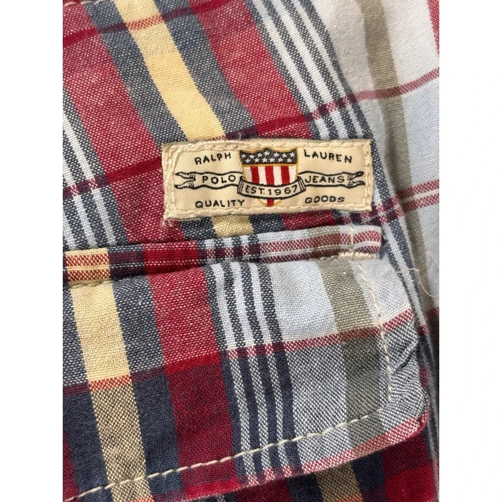 Polo Jeans Company Cargo Shorts Mens 38 Red Blue Yellow Green Madra Ralph Lauren
